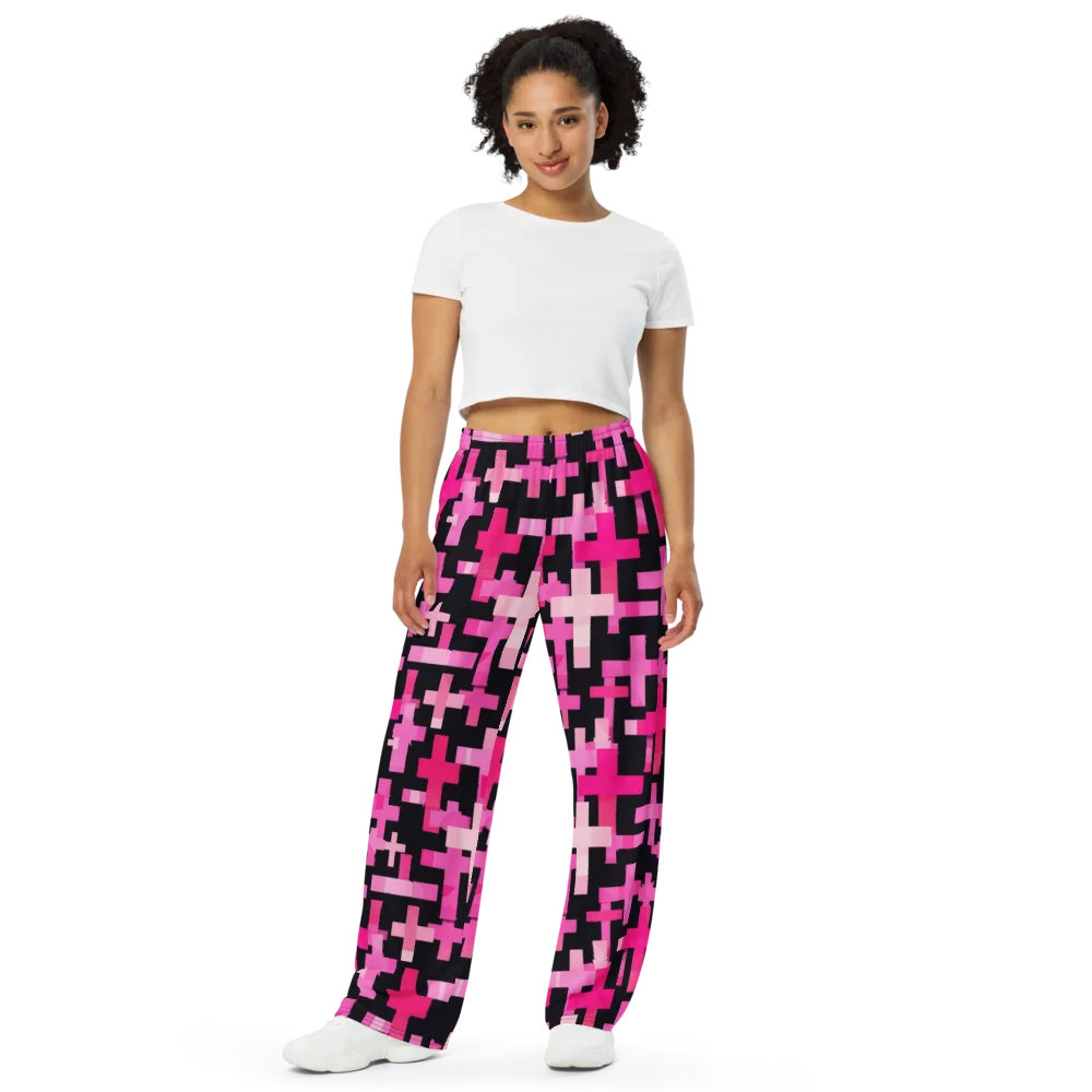 Magenta Junction on Wide-Leg Pants — Front
