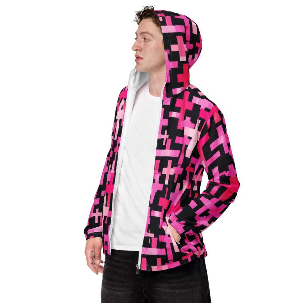 Magenta Junction on Men's Windbreaker — Left Front