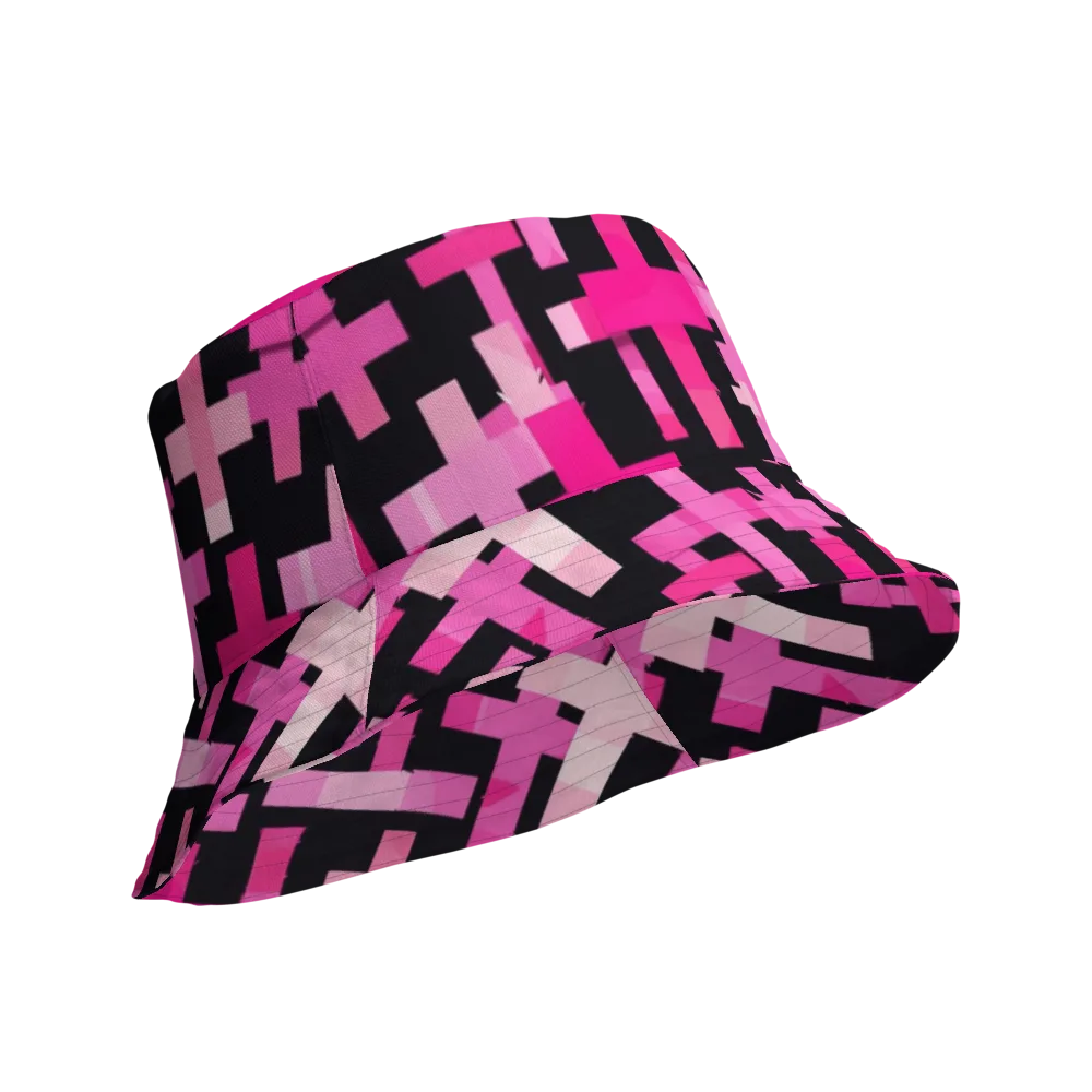 Magenta Junction on Reversible Bucket Hat — Product details Outside