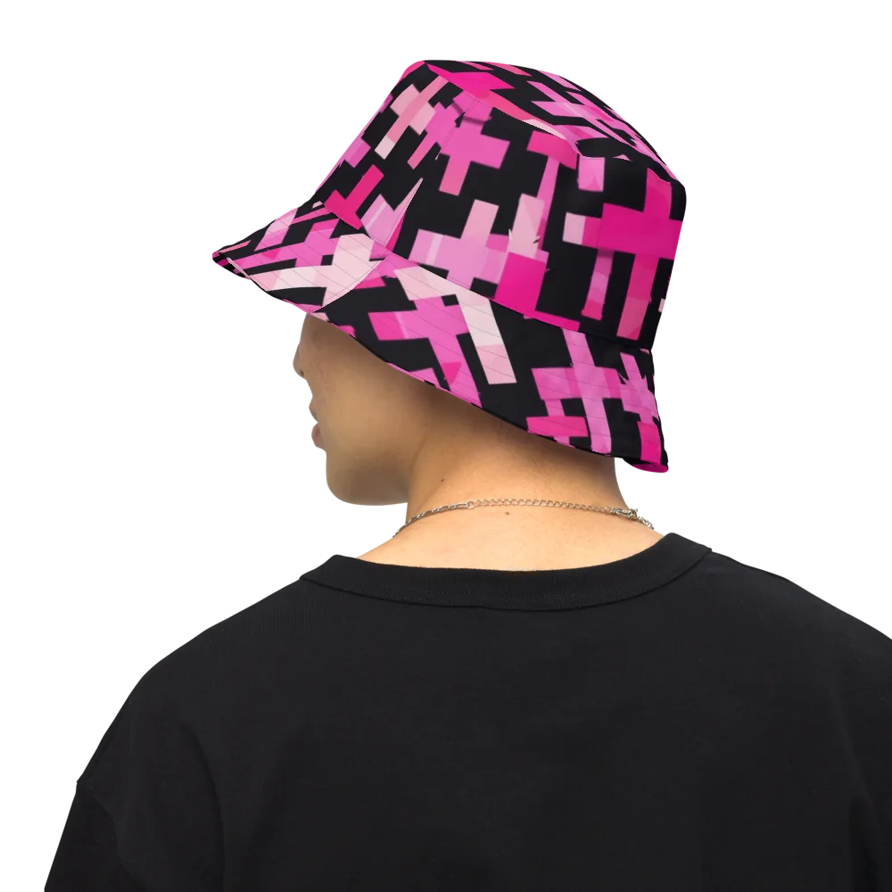 Magenta Junction on Reversible Bucket Hat — Back Inside