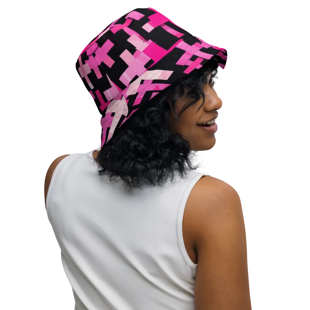 Magenta Junction on Reversible Bucket Hat — Right Outside