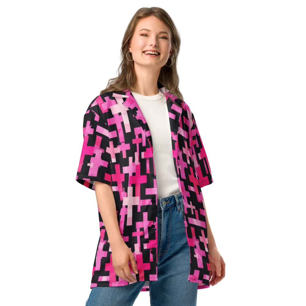 Magenta Junction on Button Shirt — Front