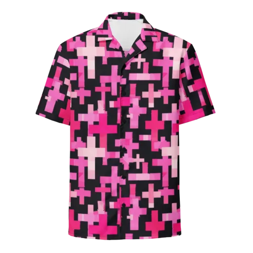 Magenta Junction on a Button Shirt