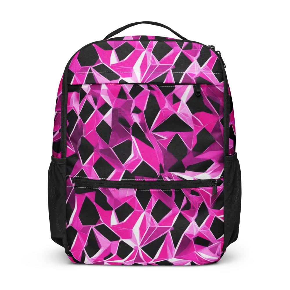 Pink Prism Riot on Utility Backpack — Front