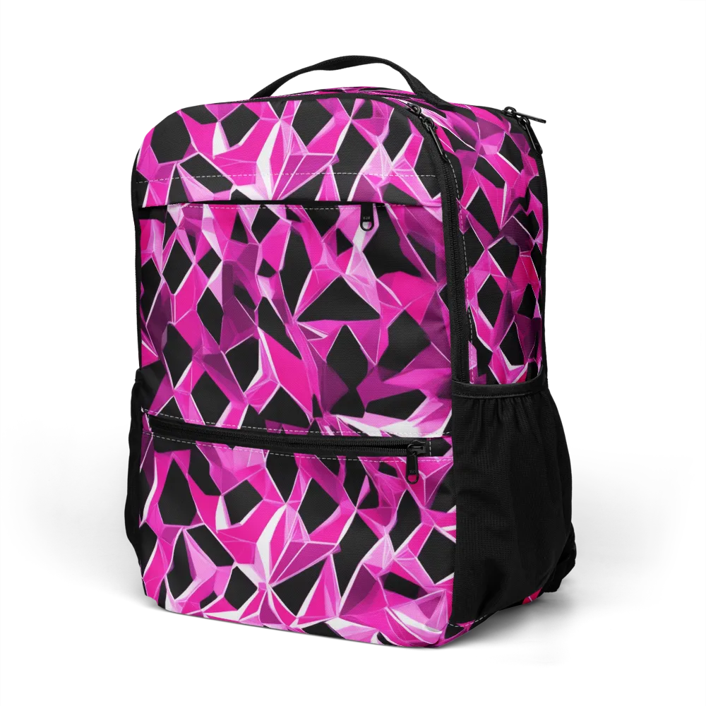 Pink Prism Riot on Utility Backpack — Left Front