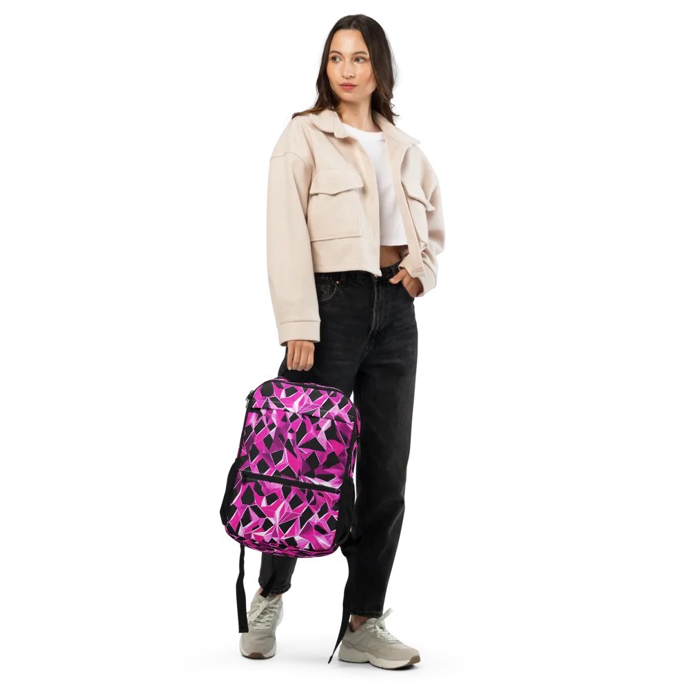 Pink Prism Riot on Utility Backpack — Front