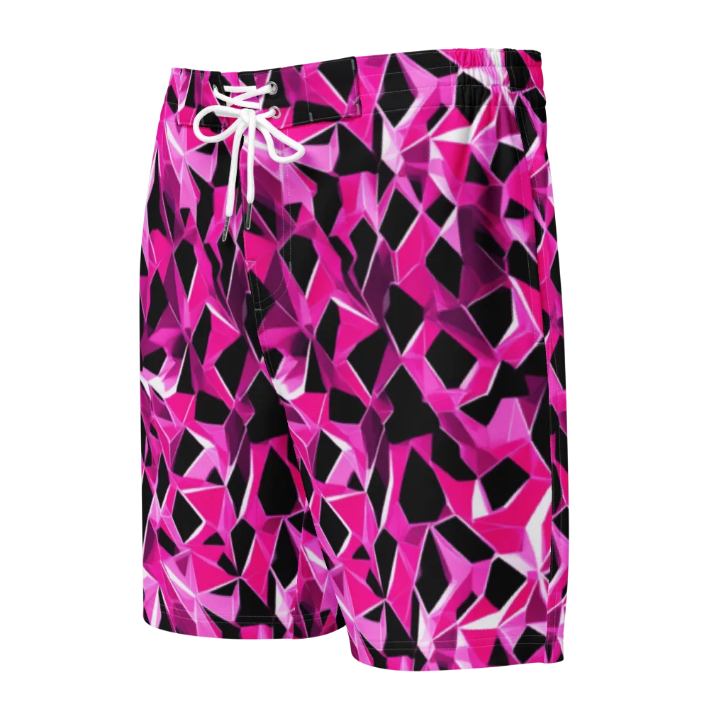 Pink Prism Riot on Men's Board Shorts — Front