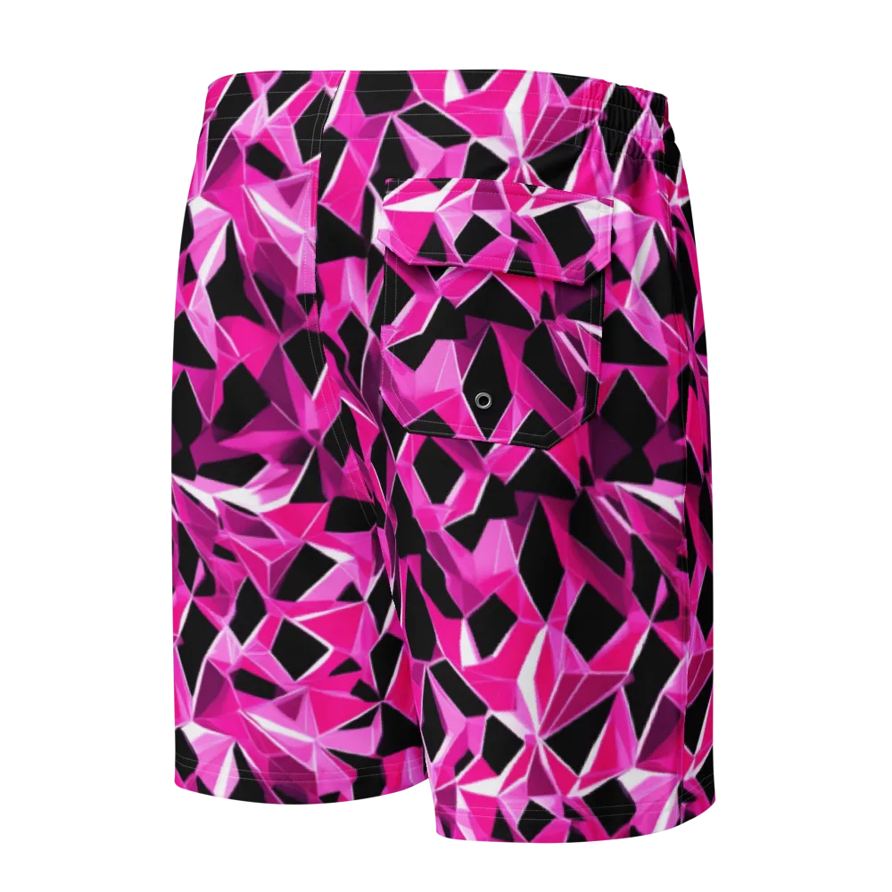 Pink Prism Riot on Men's Board Shorts — Back