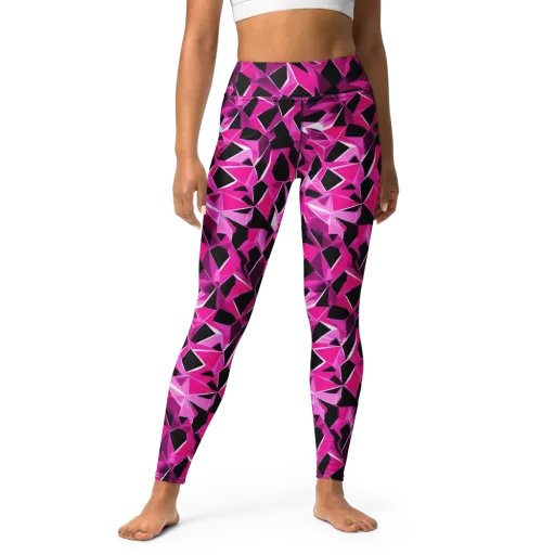 Pink Prism Riot on a Yoga Leggings