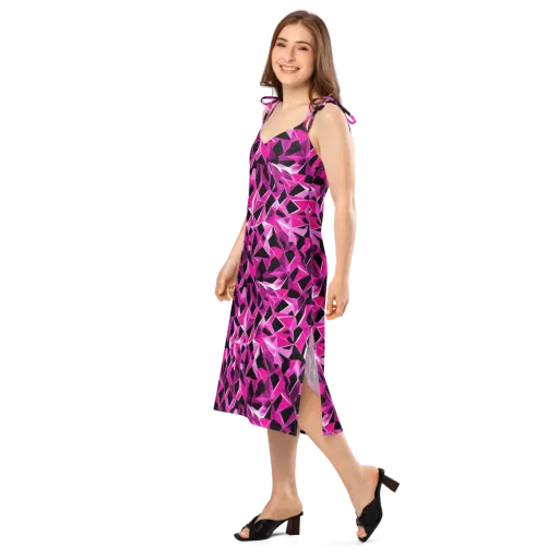 Pink Prism Riot on a Slip Dress