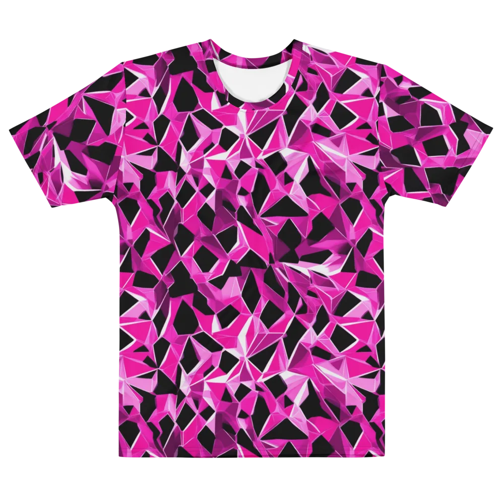 Pink Prism Riot on Men's Cotton Crew Neck T-Shirt — Front