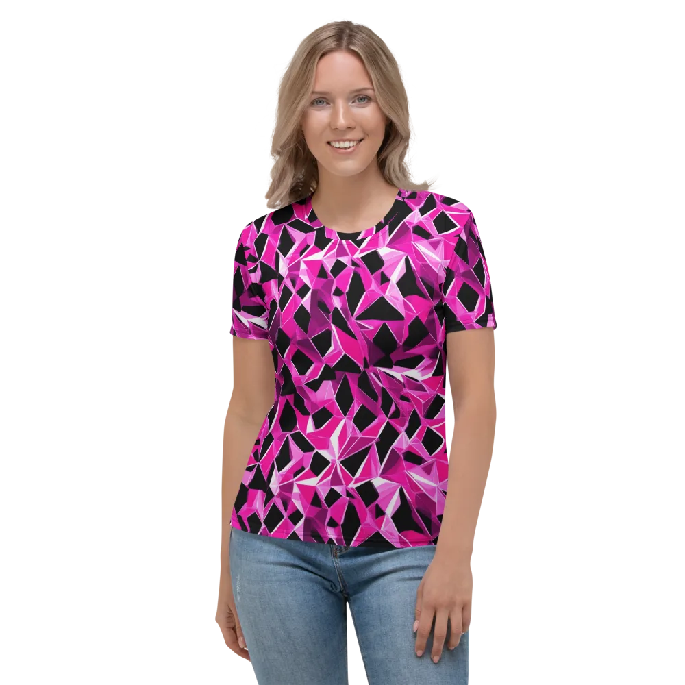 Pink Prism Riot on Women's Crew Neck T-Shirt — Front