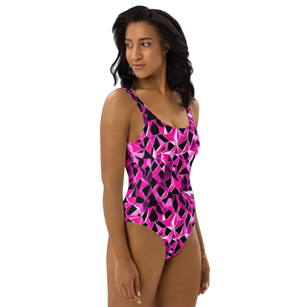 Pink Prism Riot on One-Piece Swimsuit — Right