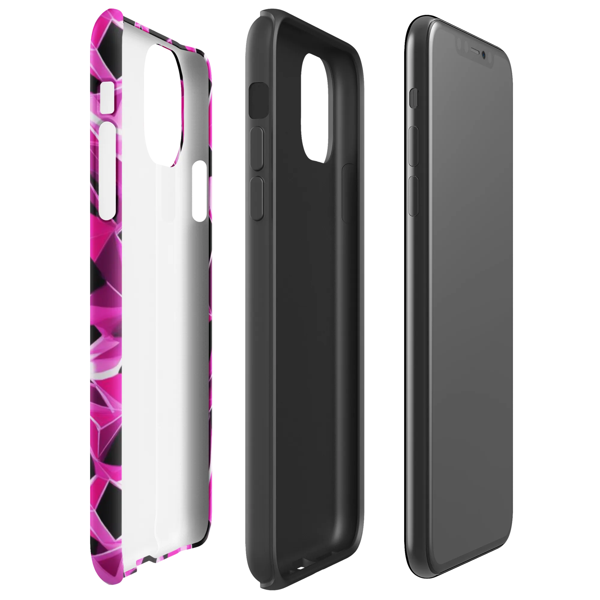Pink Prism Riot on Tough Case for iPhone® — Right