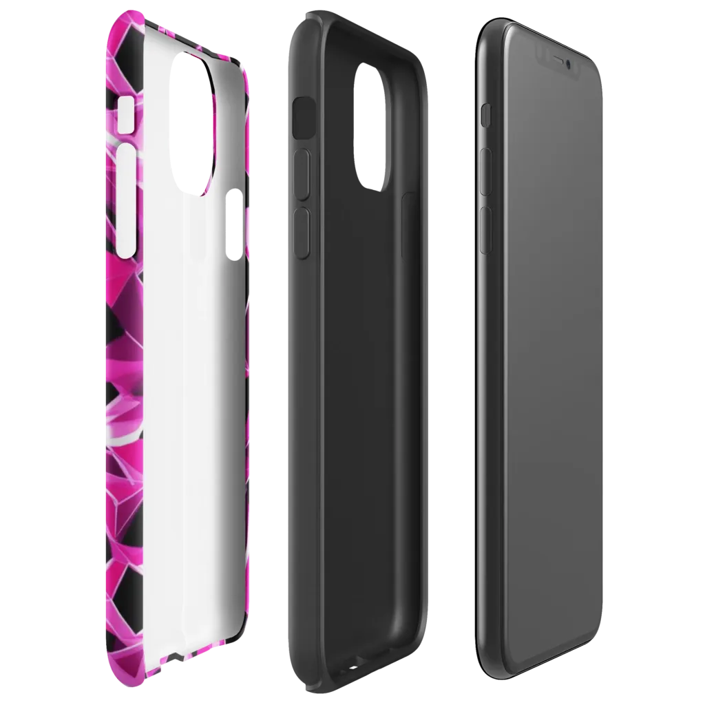 Pink Prism Riot on Tough Case for iPhone® — Right