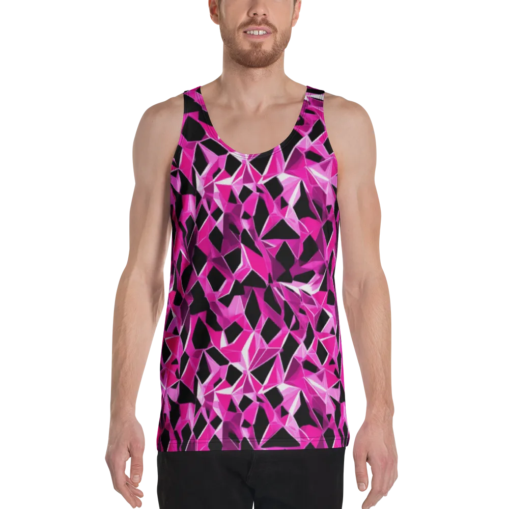 Pink Prism Riot on Men's Tank Top — Front