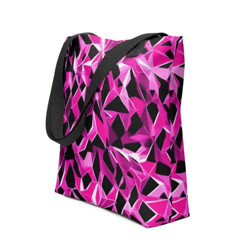 Pink Prism Riot on a Tote Bag