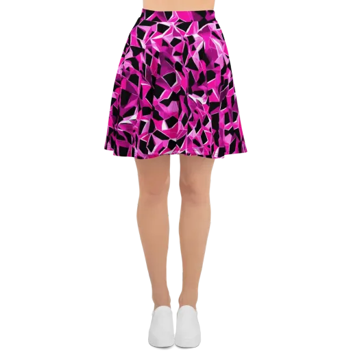 Pink Prism Riot on a Skater Skirt