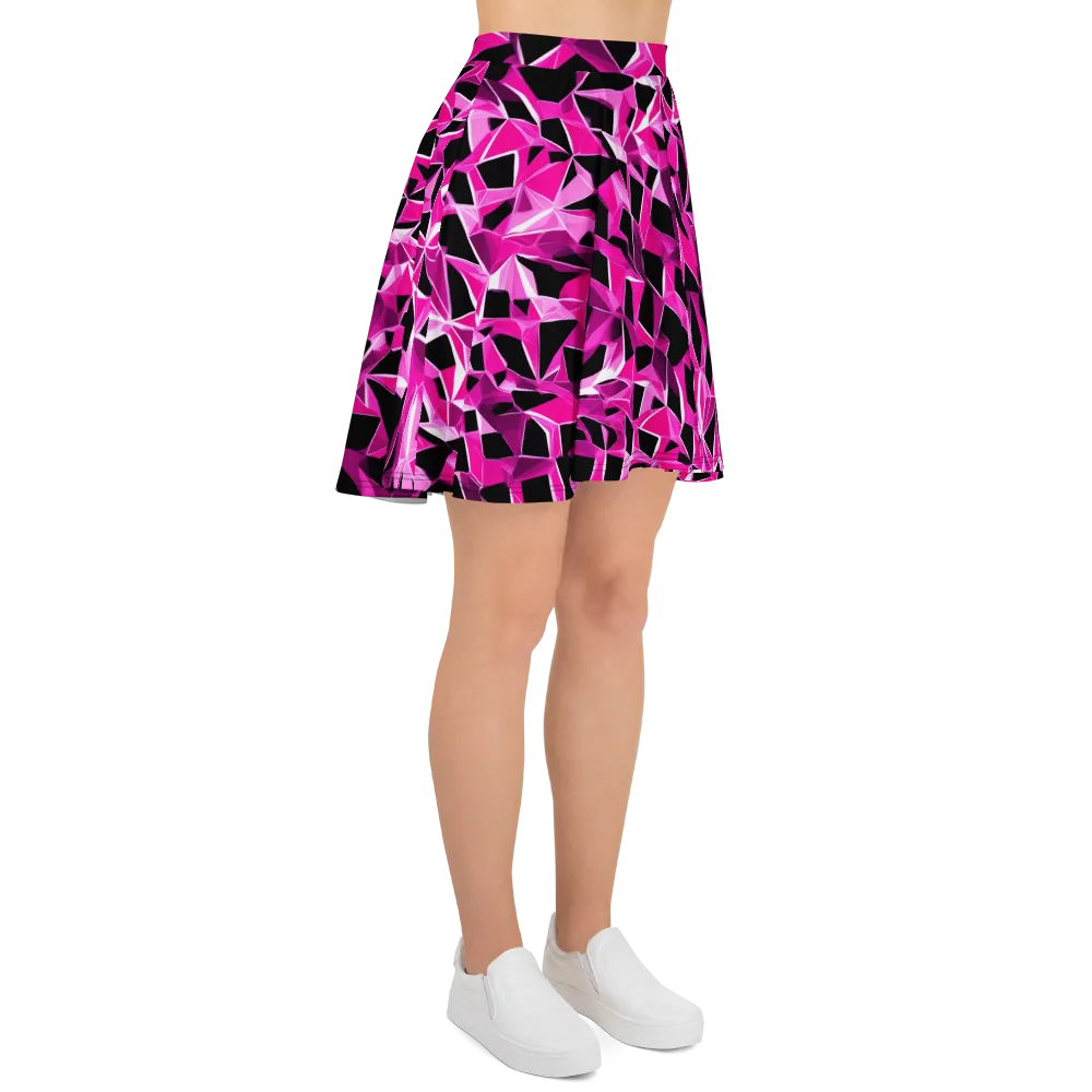 Pink Prism Riot on Skater Skirt — Right