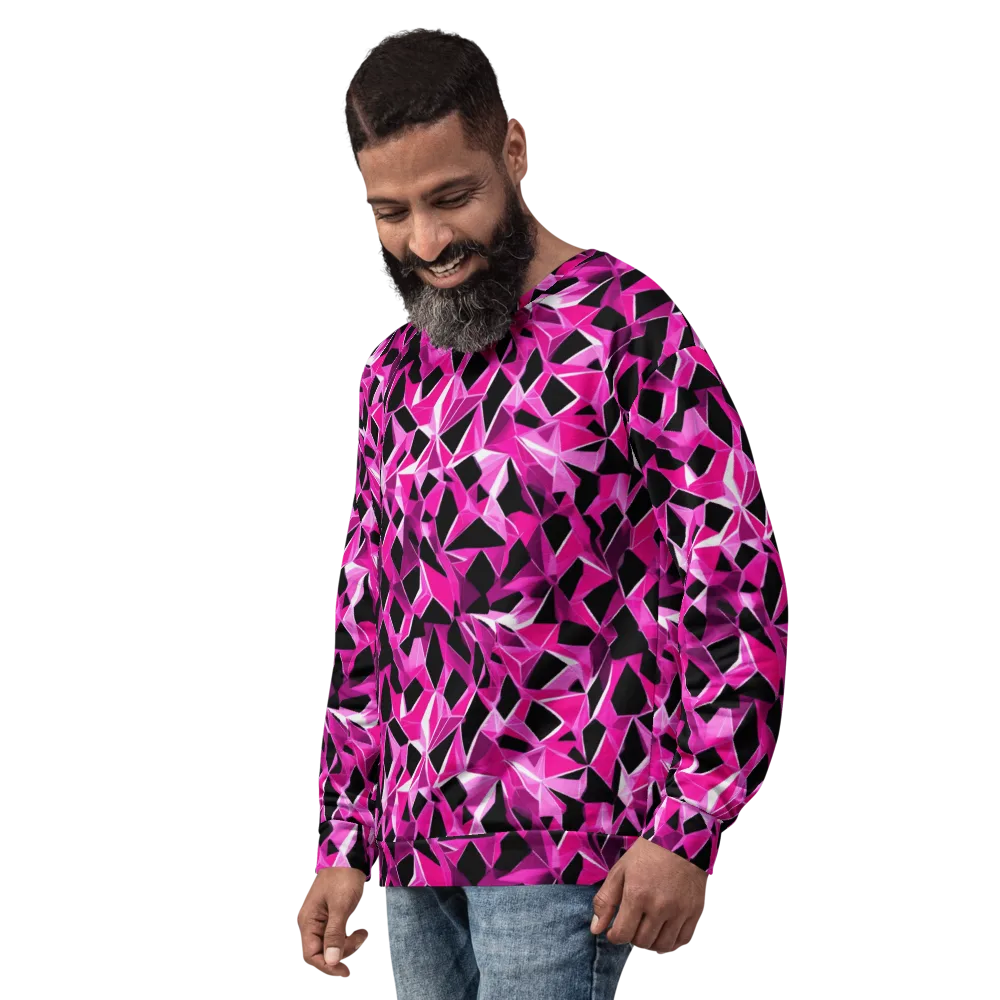 Pink Prism Riot on Sweatshirt — Left Front