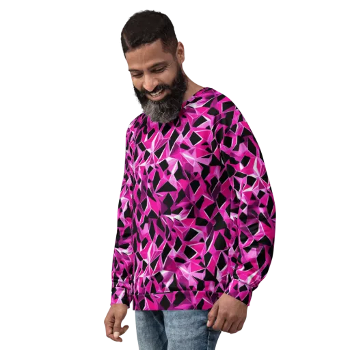 Pink Prism Riot on a Sweatshirt