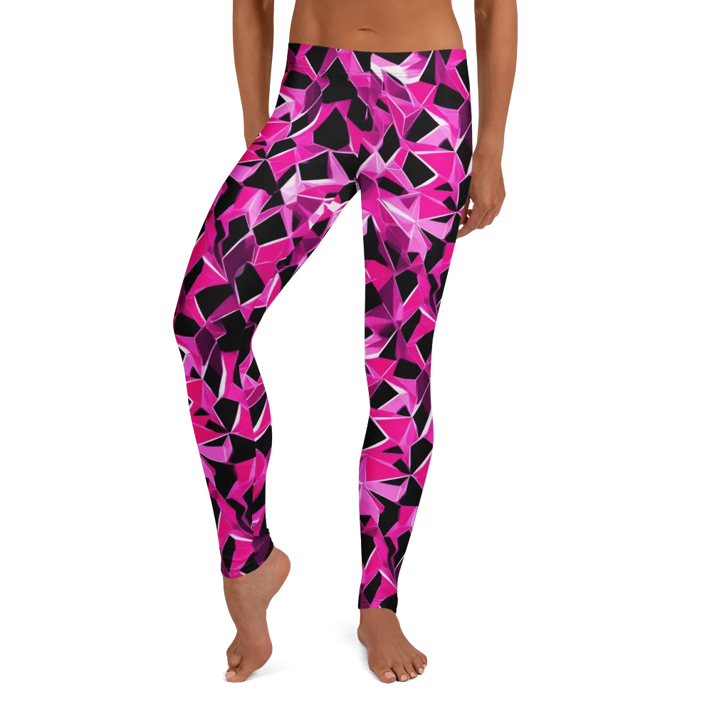 Pink Prism Riot on Leggings — Front