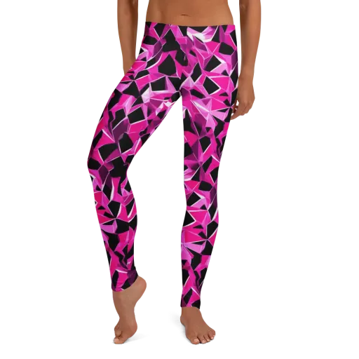 Pink Prism Riot on a Leggings