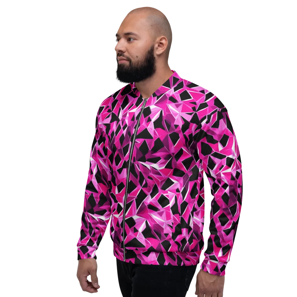 Pink Prism Riot on Bomber Jacket — Left
