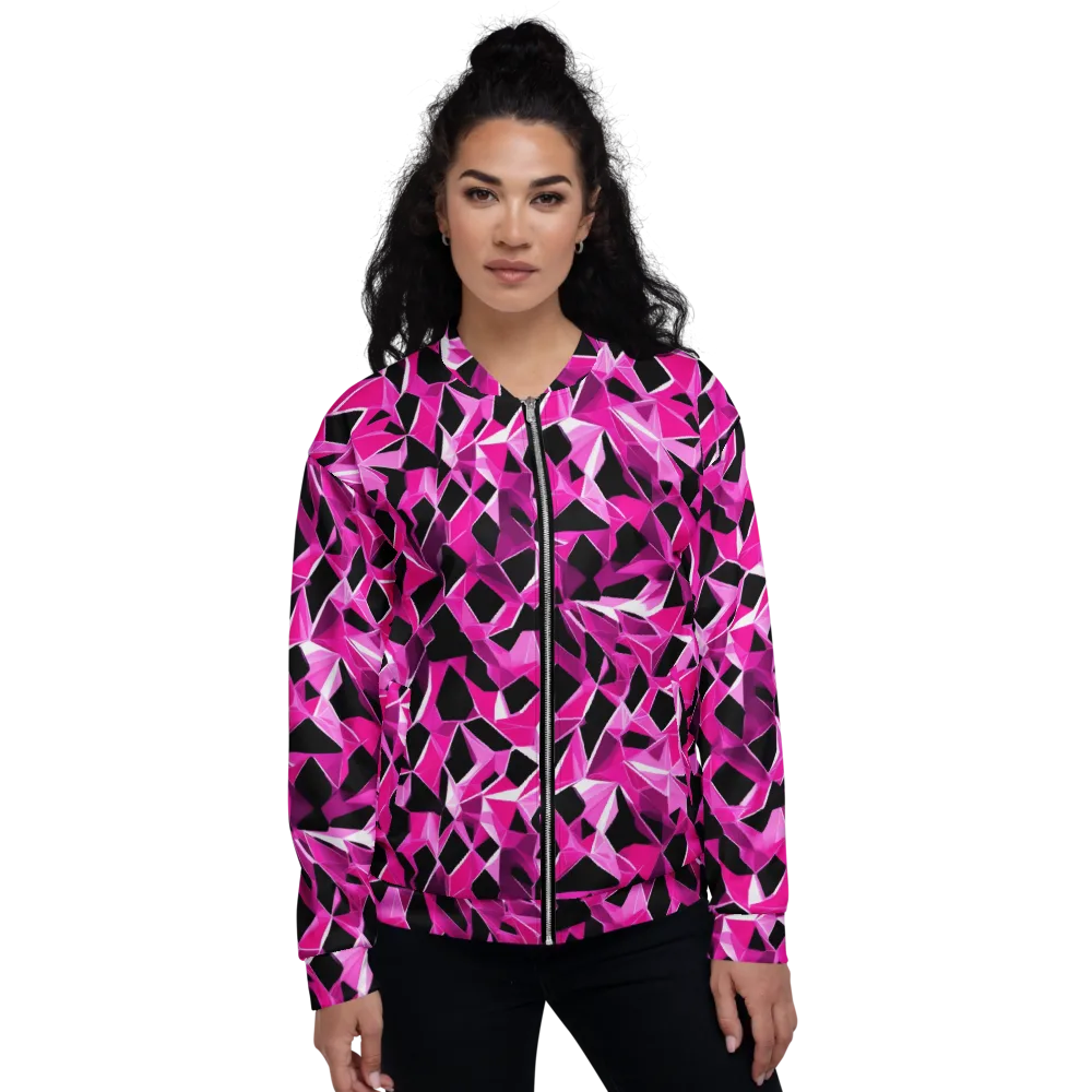 Pink Prism Riot on Bomber Jacket — Front