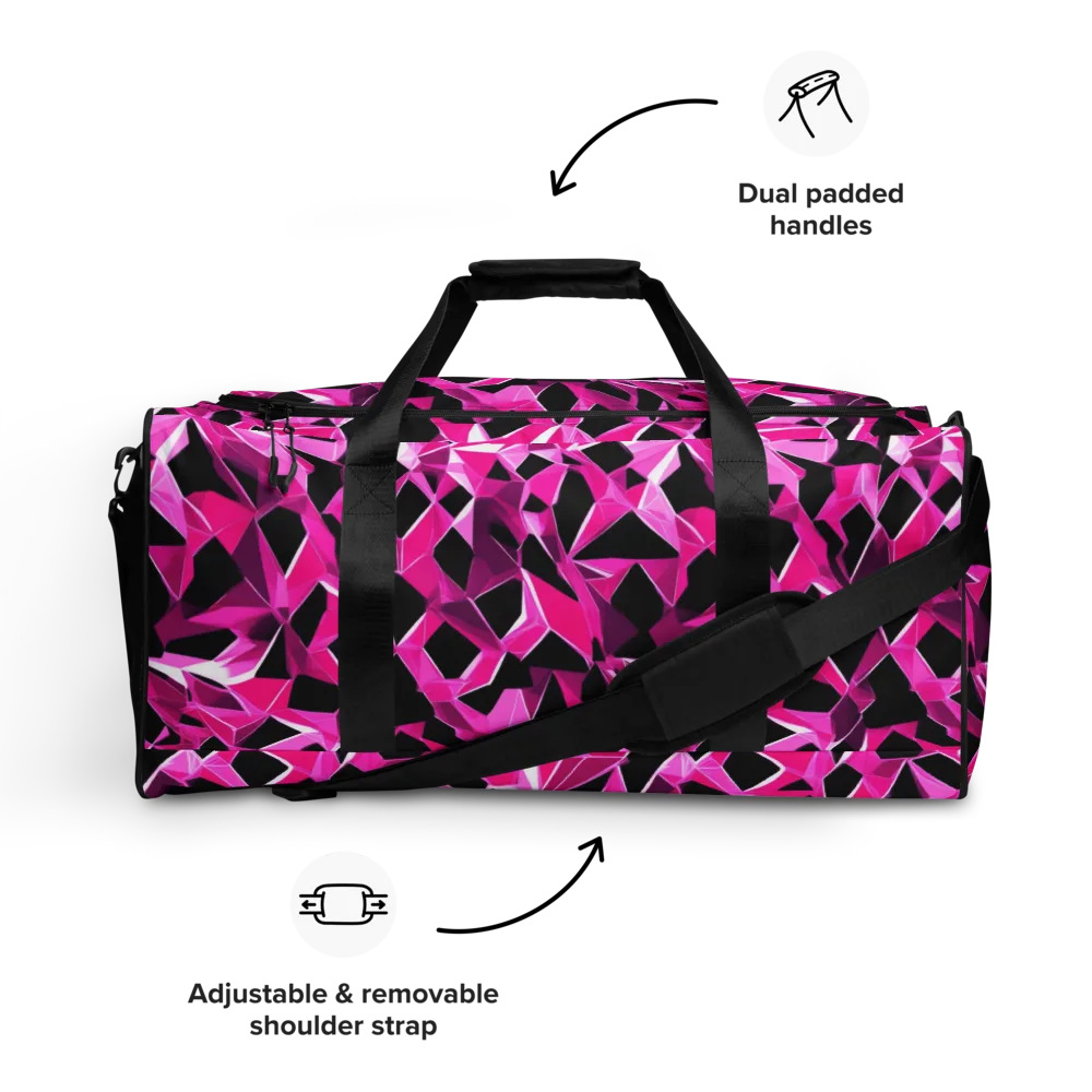 Pink Prism Riot on Duffle Bag — Front