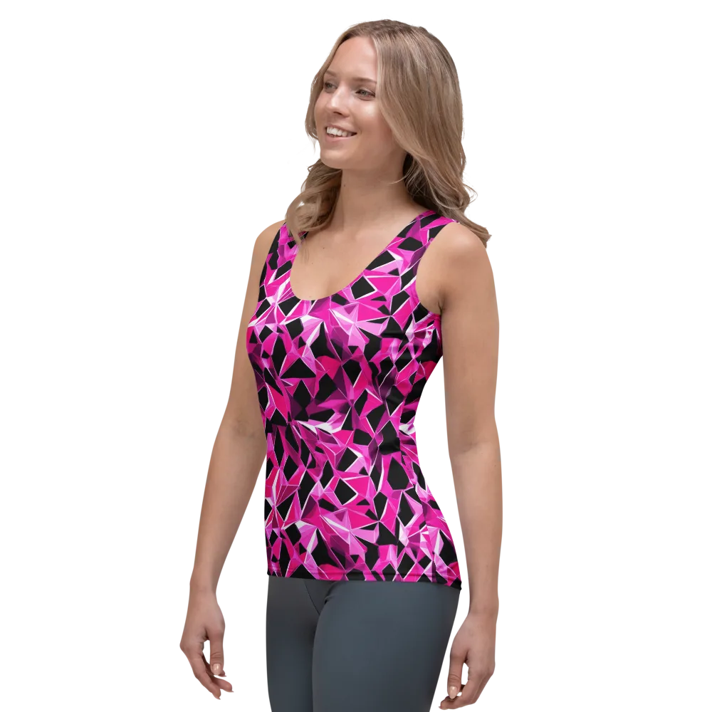 Pink Prism Riot on Women's Tank Top — Left Front