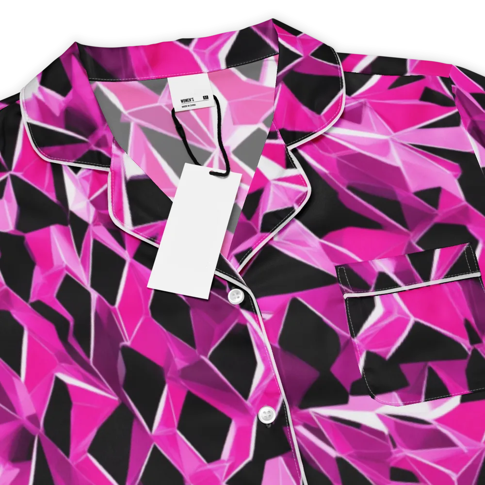 Pink Prism Riot on Women's Short Sleeve Pajama Top — Product details