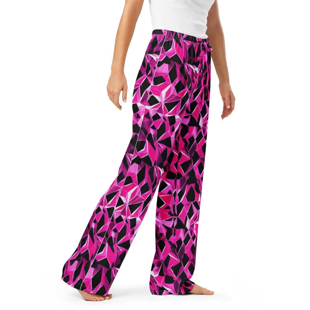 Pink Prism Riot on Women's Pajama Pants — Right Front