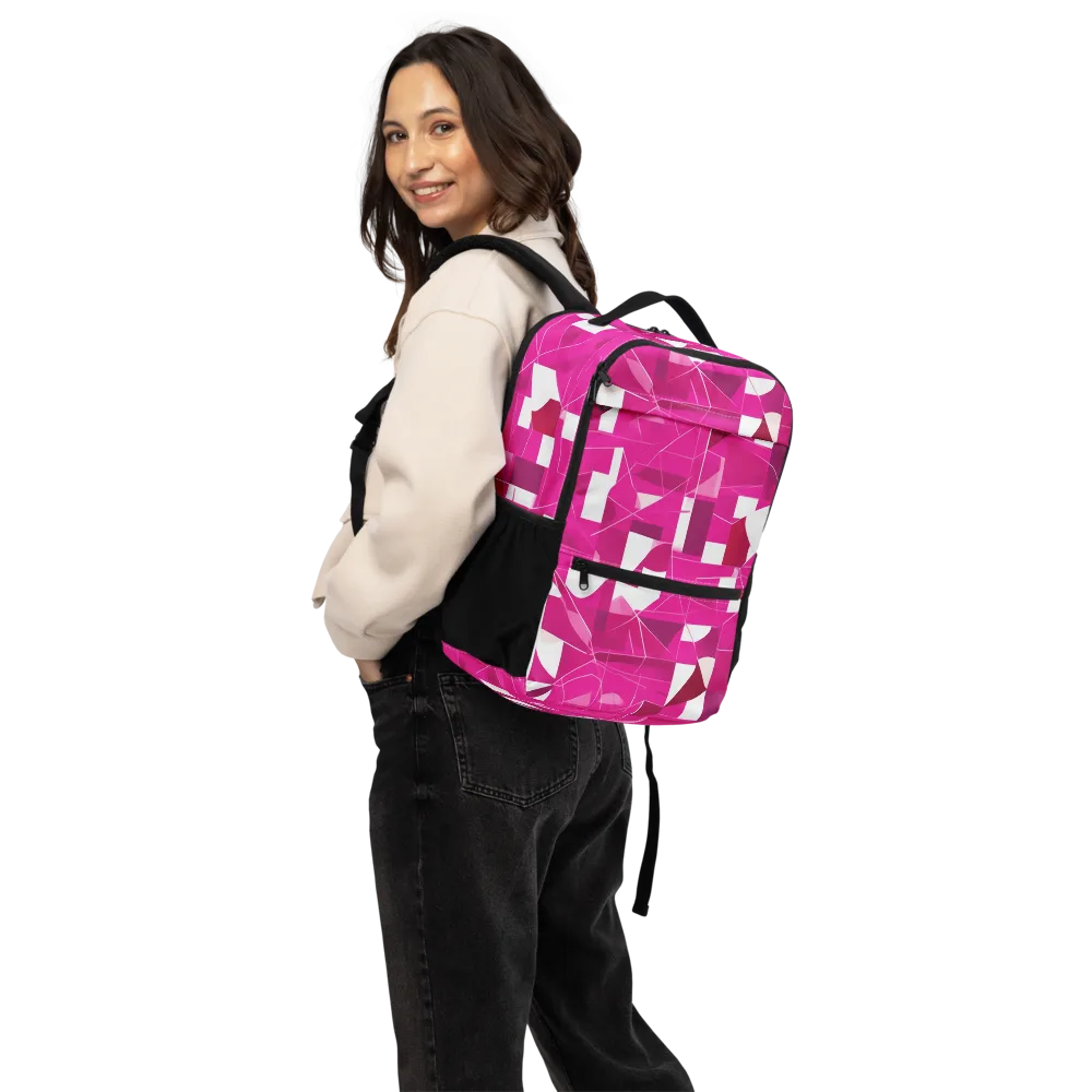Fuchsia Blueprint on Utility Backpack — Back