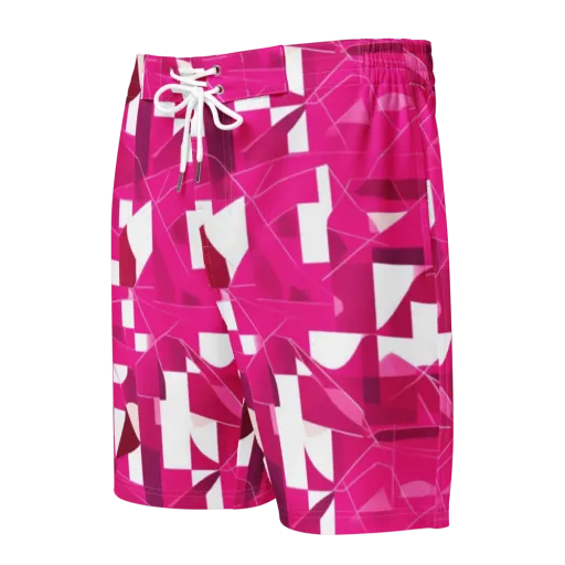 Fuchsia Blueprint on a Men's Board Shorts