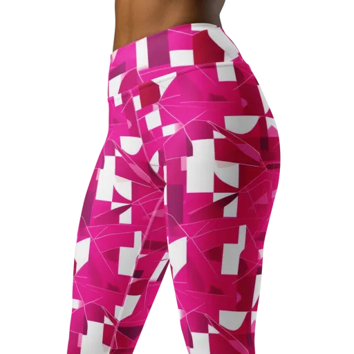 Fuchsia Blueprint on a Yoga Leggings