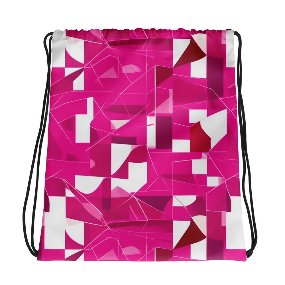Fuchsia Blueprint on Drawstring Bag — Photo