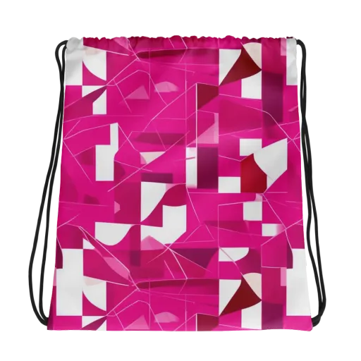 Fuchsia Blueprint on a Drawstring Bag