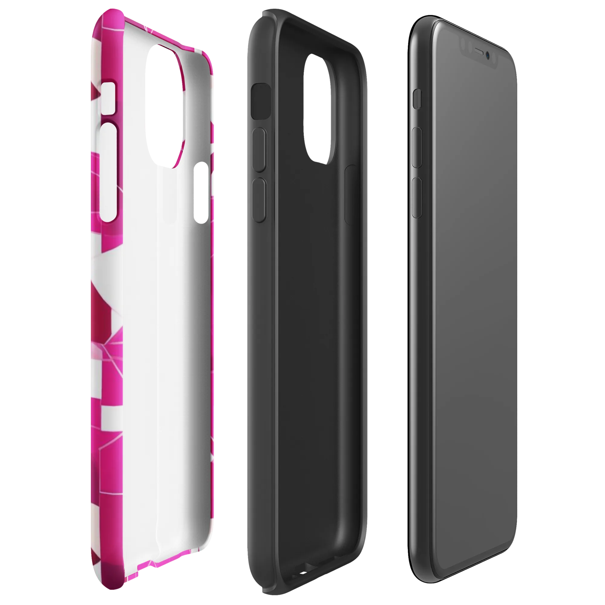 Fuchsia Blueprint on Tough Case for iPhone® — Right