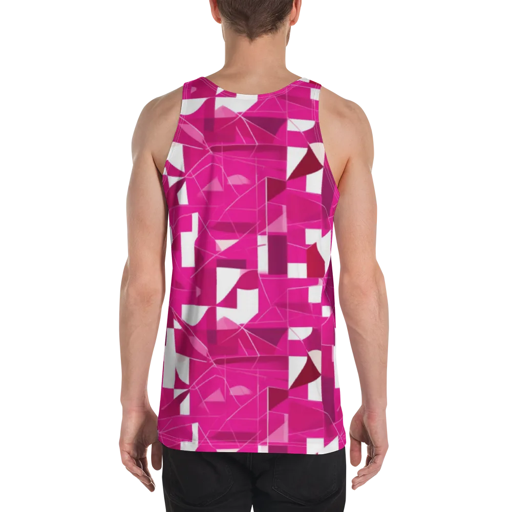Fuchsia Blueprint on Men's Tank Top — Back