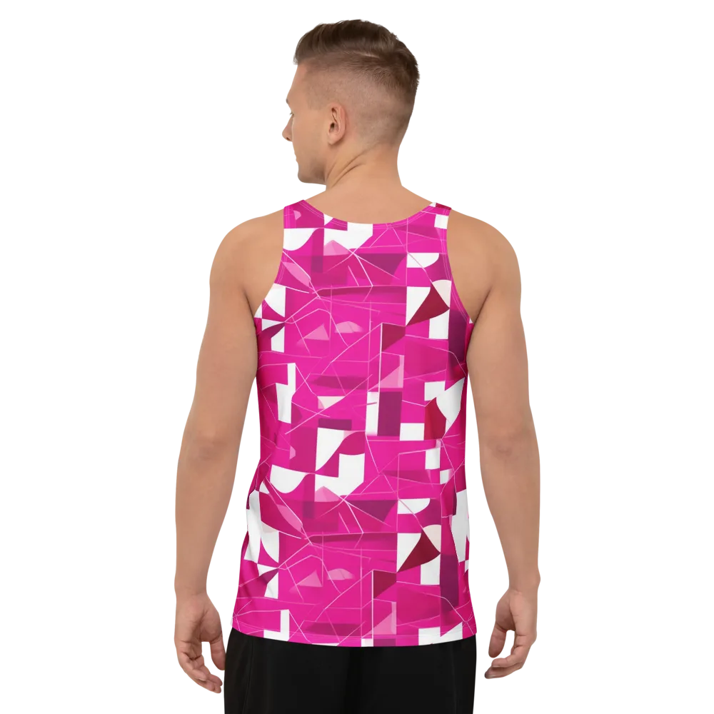 Fuchsia Blueprint on Men's Tank Top — Back