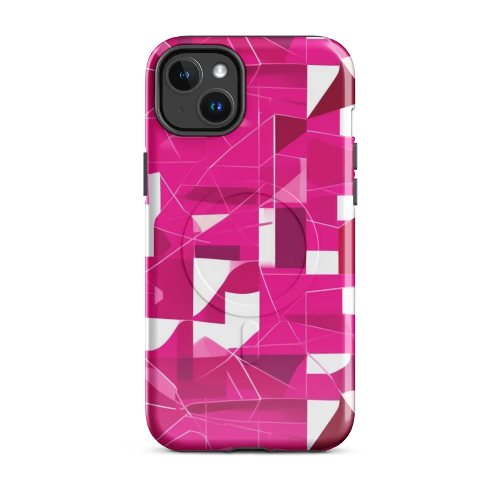 Fuchsia Blueprint on MagSafe Tough Case for iPhone® — Front