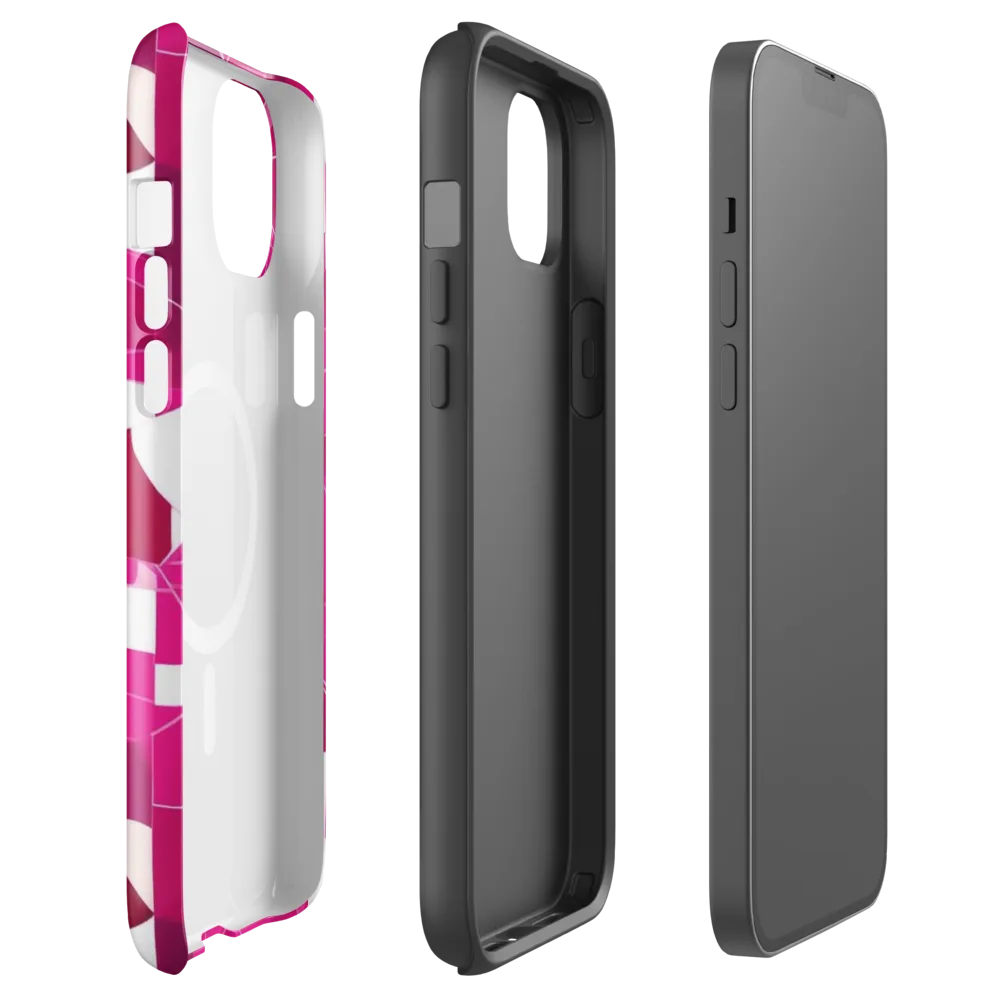 Fuchsia Blueprint on MagSafe Tough Case for iPhone® — Front