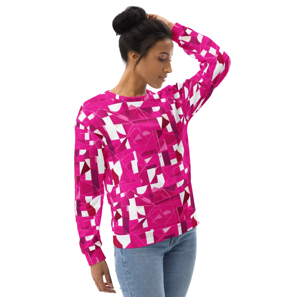 Fuchsia Blueprint on Sweatshirt — Right Front