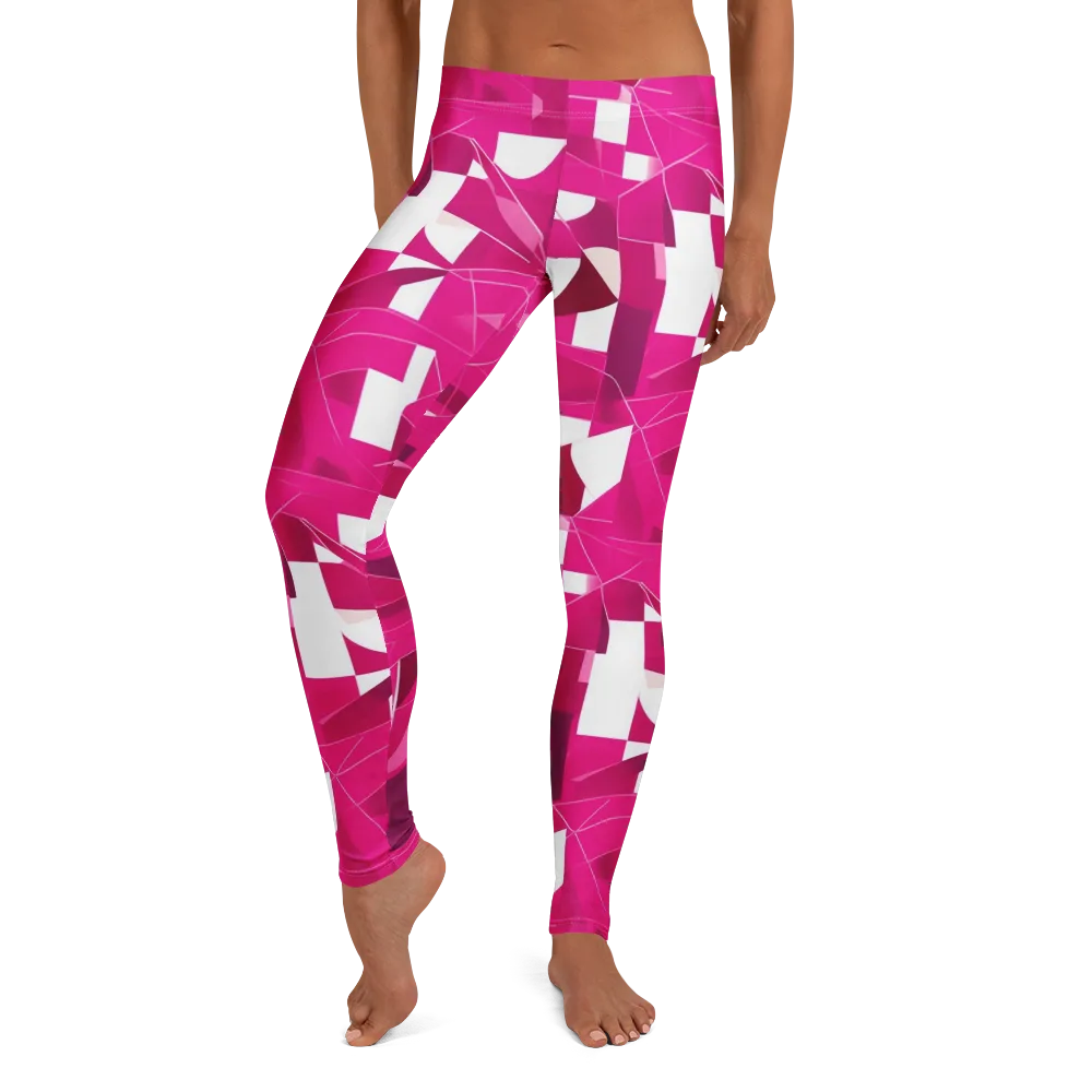 Fuchsia Blueprint on Leggings — Front