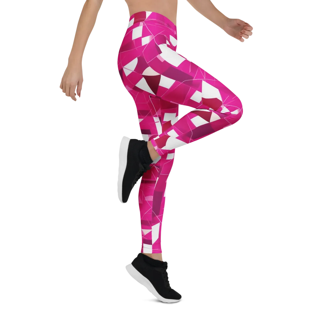 Fuchsia Blueprint on Leggings — Right