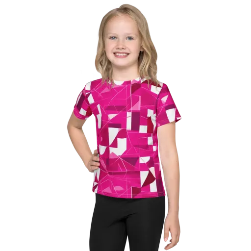 Fuchsia Blueprint on a Kids Crew Neck T-Shirt