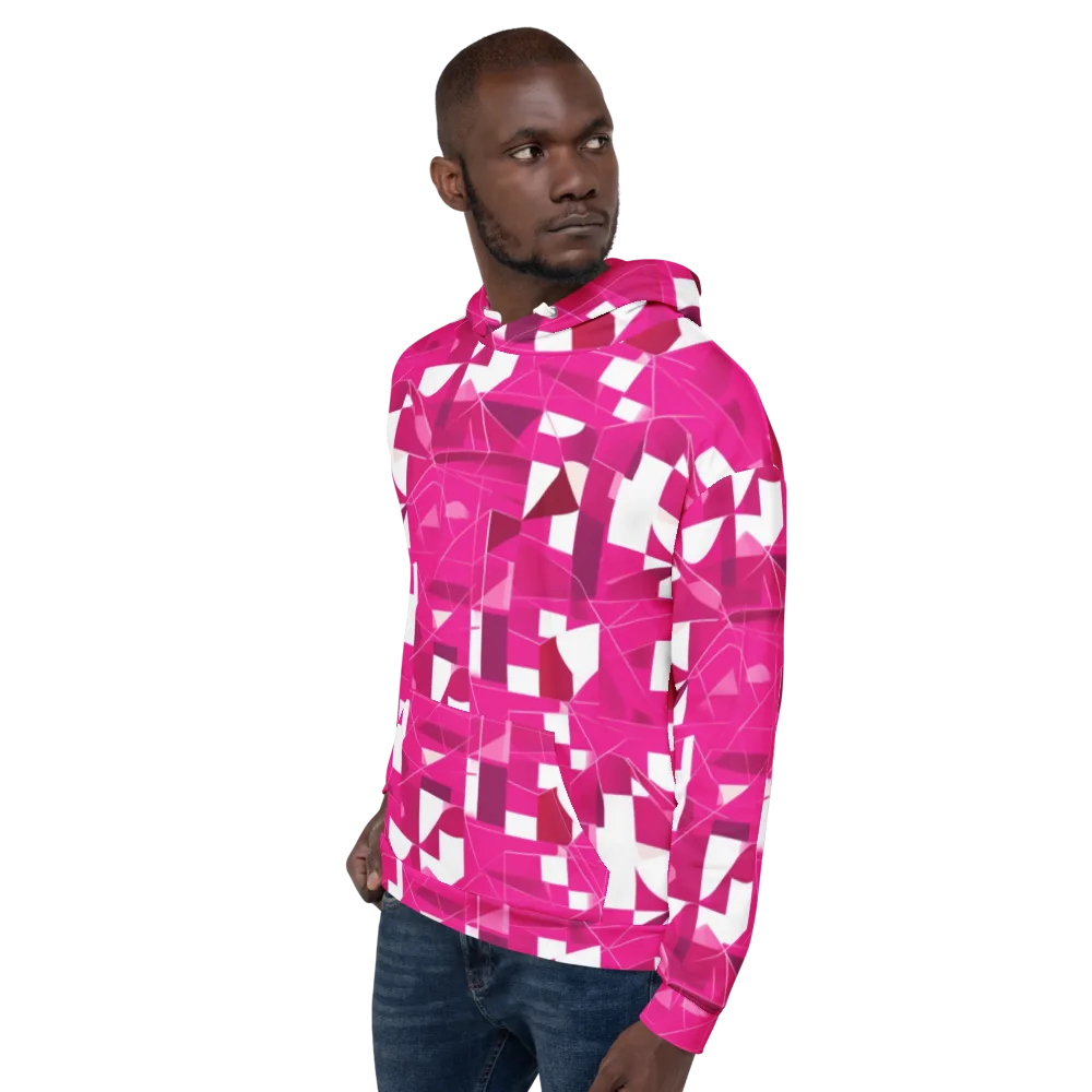 Fuchsia Blueprint on Hoodie — Left