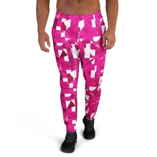 Fuchsia Blueprint on a Men's Joggers