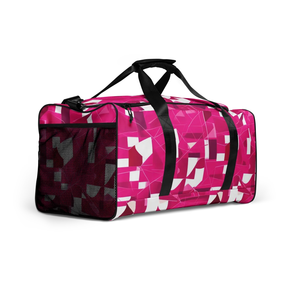 Fuchsia Blueprint on Duffle Bag — Right Front